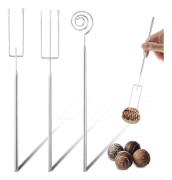 Set med 3 Chokladgafflar, Fonduegafflar i Rostfritt Stål, Rostfritt Stål Fon