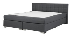 Fabric EU Super King Size Divan Bed Dark Grey ADMIRAL