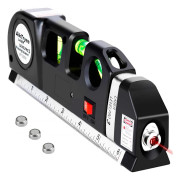 Laser Nivålinjeverktyg, Multifunktionell Laser Nivå Kit Standard Korslinjelaser Nivåverktyg med Metriska Linjaler 8ft/2.5M för Bildhängning Hytt