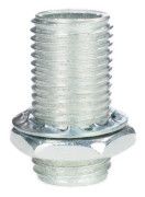 Lightstock Gängat rör M10 x 1, längd 20 mm, galvaniserat - med sexkantsmutter och säkerhetsbricka