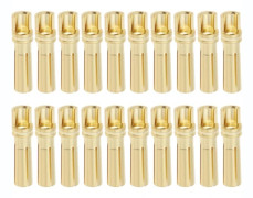 20 st 4mm Bananpluggar med Guldpläterade Bananpluggar för RC DIY Batterier ESC Motortillbehör Guld