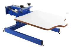 Screentrycksmaskin, Robust Stålstruktur, Ergonomisk Design,1 Färg 1 Station