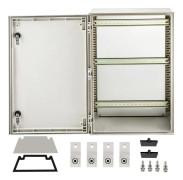 NEMA-VEVOR Glasfiberhölje- 60x40x23 cm-NEMA 4X- IP66 Vattentät och dammtät med monteringsplatta