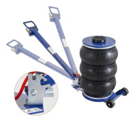 Air Jack, 5 Ton/11000 lbs Triple Bag Air Jack, Airbag Jack med sex stålrör, lyft upp till 18,5 tum/470 mm, 3-5 s snabblyftande pneumatisk jack, med j
