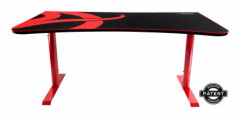 Arozzi Arena Gaming Desk Large Red, höjdjusterbart, heltäckande musmatta med logga - Röd