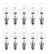 42W E14 C35 Dimbar halogenlampa AC 220-240V Varmvit 2700K e14 transparent halogenljuslampa (10st) (FMY)