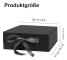 Presentask med rosett, magnetisk presentask med lock, återanvändbar presentförpackning, för födelsedag, jul, Alla hjärtans dag black