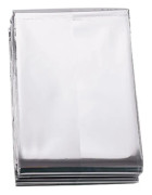 10-pack hopfällbar reflekterande livräddningsfilt för nödsituationer | skydd mot kyla, sol och låga temperaturer - camping utomhus Double-sided silver 2.1*1.3M