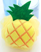 Gul Ananas Mjuk Fruktform Badpuff Kroppsskum Bubbelnätboll Kroppsskrubb Bad Dusch Svamp Pouf Loofahs Mesh Duschboll Loofah Badsvamp