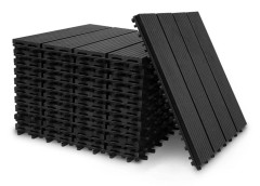 Clanmacy 33x 3m² Modulär sammansatt träterrassplatta 30 x 30 cm / tjocklek 2,2 cm antracit BELÄGGNING