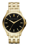 Armani Exchange Men's dress gold classic watch with black dial