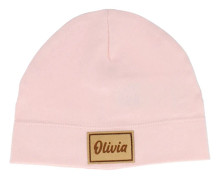 Babybugz - Rosa traditionalbeanie Beanie - Kids Baby Engraved Suede Patch Powder Pink Beanie @ Hatstore