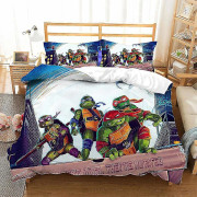 2023 Teenage Mutant Ninja Turtles Ny film Sängkläder Set Cover Örngott Set Barn Anime Rum Inredning Cover Present T-07 AU King-245X210cm