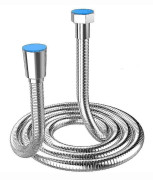 Duschslang 5m Extra Lång Rostfri Duschslang, Med Massiv Mässingskoppling, Universal, Anti-sprängning, Krom