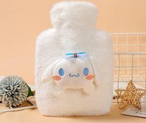 Sanrio Plysch Varmvattenflaska - Kuromi, My Melody & Cinnamoroll Design | Stor, Tjocknad Handvärmare för Mysig Komfort Cinnamon Dog