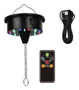 Roterande Discokula Motorljus med Fjärrkontroll, 18 LED för 12 16 20 24 tum Spegelkula Rotator (Kula Ingår Inte)