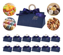 12 Presentaskar, Godisaskar, Presentaskar för Godis, Choklad, Kakor, Perfekt för Bröllop, Examen blue
