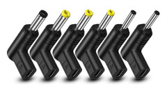 USB 5V Typ C Hona till DC Hane Adapter, 90 Grader Vinklad USB C till DC 5V PD Laddningsadapterkontakt för Laptop, Router, Mobil Strömförsörjning (6 st)