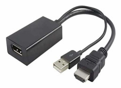 AV-adapter PremiumCord HDMI till DisplayPort + USB-A svart