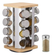 Roterande kryddkarusell med 16 glas