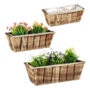 Blomlåda Trä Uppsättning med 3