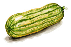 Squash, Vinter-, Honey Boat Delicata - Cucurbita pepo Honey Boat Delicata