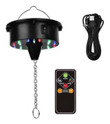 Roterande Discokula Motorljus med Fjärrkontroll, 18 LED för 12 16 20 24 tum Spegelkula Rotator (Kula Ingår Inte)