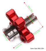 Universal CNC Aluminium Kopplingsspaksjusterare Motorcykelmodifiering Röd