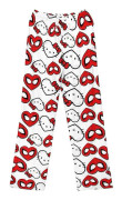 Pyjamasbyxor för kvinnor och flickor med tecknad katt, elastisk midja, sovkläder, loungewear, byxor