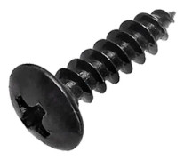 20 st M5 x 20 mm svampformade självgängande träskruvar i kolstål, flänsade rundskruvar med borr, svarta