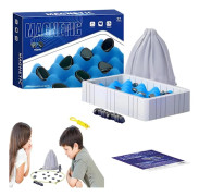 Magnetiskt Schackspel, Multiplayer Brädspel, 2024 Nytt Familjespel - Bärbart Schackbräde, Hemfesttillbehör (Spelsvampnät + Spelrep)