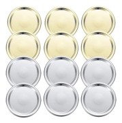 12-pack vanliga burklock, Mason Burklock, Ringar Canning Lock 70MM, Läckagesäkra Silver Split-Type Burklock