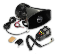 80W Bilsiren Horn Mic PA-högtalarsystem Nödlarmförstärkare - 5 toner