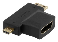 HDMI-adapter, HDMI hane till mini HDMI hane och micro HDMI hane