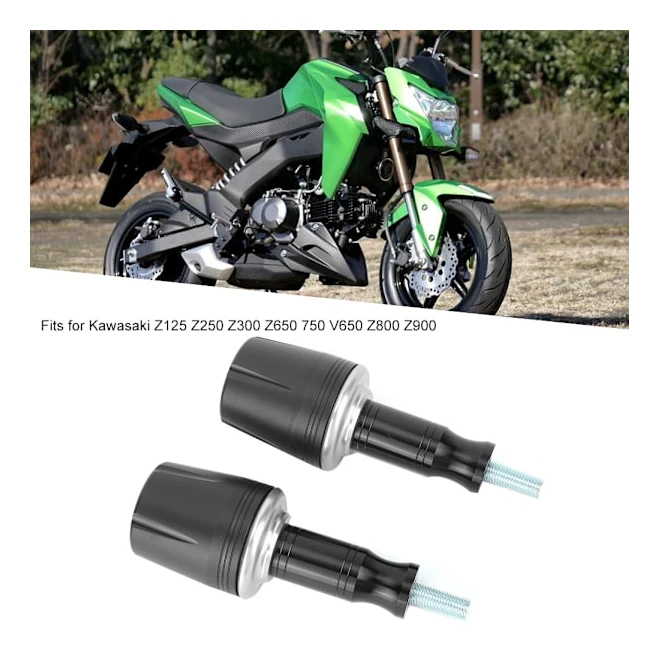 Motorcykel Ramskydd Anti-krasch Fallskydd Passar för Kawasaki Z125 Z250 Z300 Titan