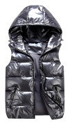 Sliktaa Unisex Blank Vattentät Ärmlös Jacka Lättviktsdunväst Grå Grey L