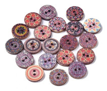 45 st vintage knappar mörka 20 mm