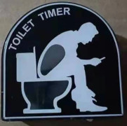 Toaletttimer, avslappnings- och tryckavlastningsenhet. Intressant present till män, make, pappa, son, fru, födelsedag, överraskningspresent. Men's