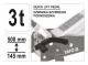 Yato YT-17213, Universal, 3000 kg, Hydraulisk domkraft, 14,5 cm, 50 cm, Svart, Silver