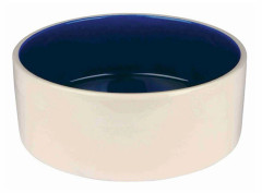 Trixie, keramikskål, creme/blå 2,3L