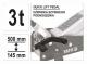 Yato YT-17213, Universal, 3000 kg, Hydraulisk domkraft, 14,5 cm, 50 cm, Svart, Silver