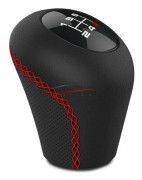 Shift Lever Knob BC Corona Sport Svart/Röd Läder