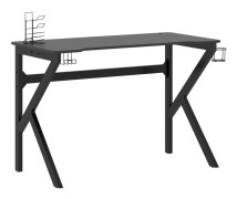 Gamingskrivbord med K-formade ben svart 110x60x75 cm