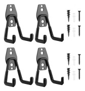 4-pack Garagekrokar, Garageförvaringskrokar, Väggmonterade Cykelkrokar, Tunga Garagehållare