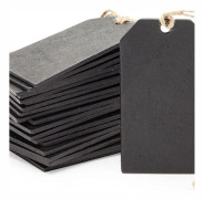 Presentkort i kraftpapper, 9x5 cm, 12 st + jute