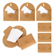 Kraftpapper Presentkortshållare Söta Små Kuvert med Hjärtlås för Presentkort, Alla Hjärtans Dag Bröllopsfestgåvor, Gratulationskort