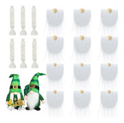 Paket med 30 tomteskägg, förskurna tomteskägg för pyssel, DIY-tomtedockor, julcosplay_v (YJD)