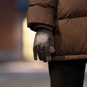 Reflexfingervantar med touch, Large Grå
