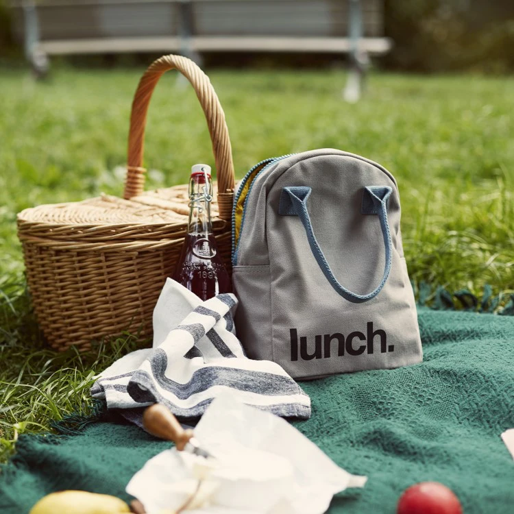 Lunchväska, Grå/Blå
