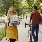 Lunchväska, Grå/Gul